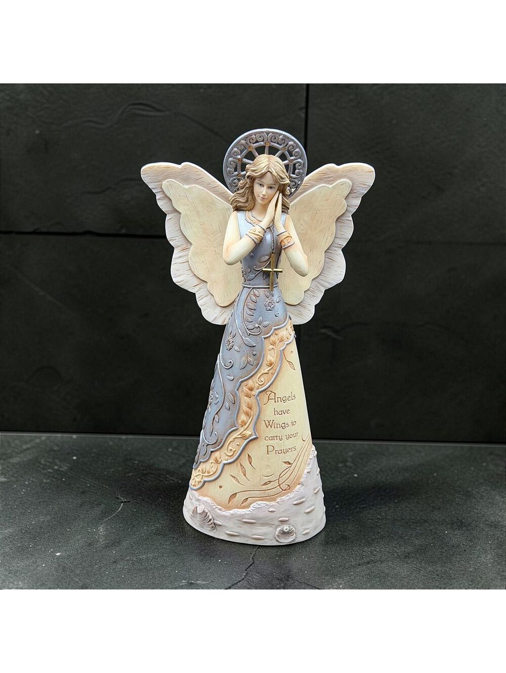 Vtg 12" Elements Barbara McDonald Prayers Angel Figurine 82043 Pavilion 2007